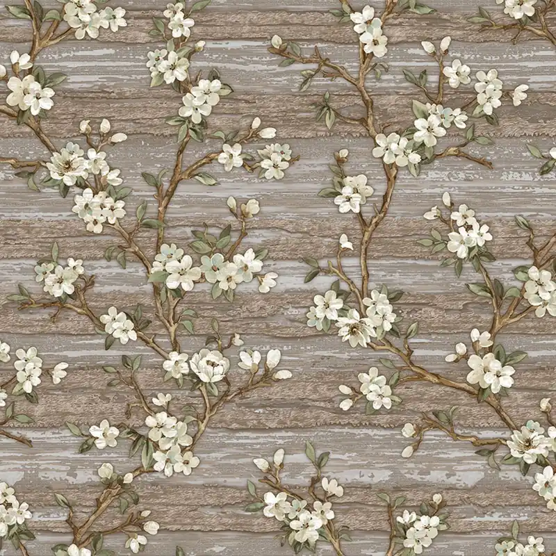 Vliestapete, braun, Blumen, 1505-4, Vera, AdaWall Sonderaktion