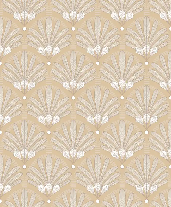 Ockerfarbene Tapete Art Deco, M53302, Elegance, Ugepa Preis Gesenkt