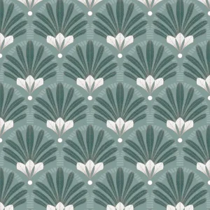 Grüne Tapete Art Deco, M53304, Elegance, Ugepa Sonderangebot