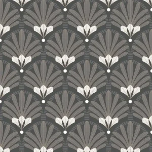 Schwarze Tapete im Art-Deco-Stil, M53309, Elegance, Ugepa Direktkauf