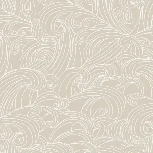 Saisonangebot Beige Tapete, Meereswellen, M62907, Elegance, Ugepa