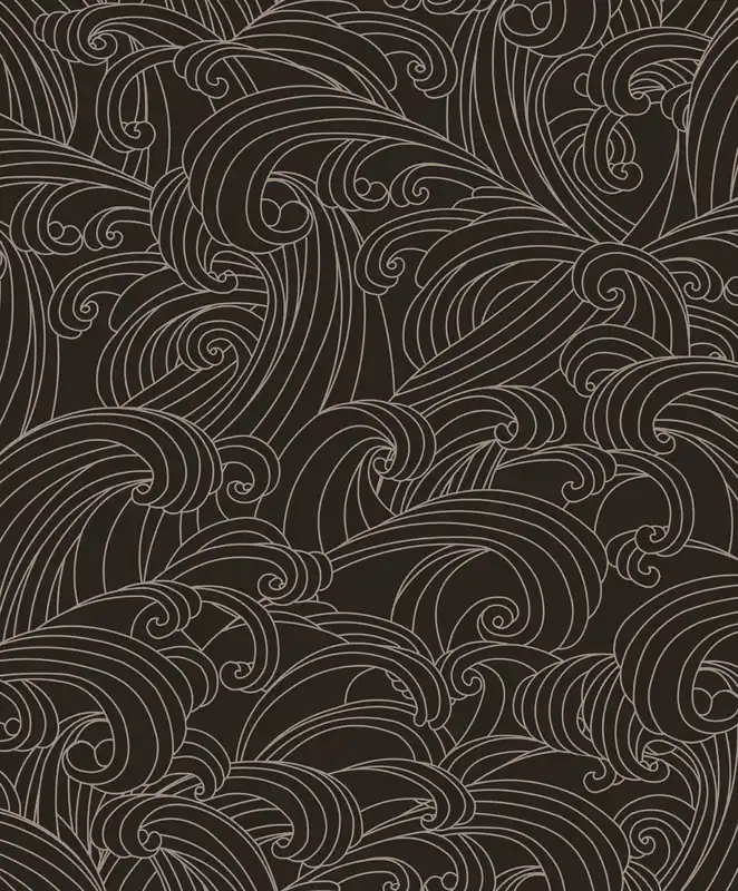 Schwarze Tapete, Meereswellen, M62919, Elegance, Ugepa Super-Preis