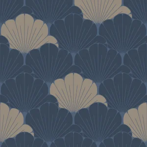 Blaue und goldene Blumentapete, M64001, Elegance, Ugepa Letzte Chance