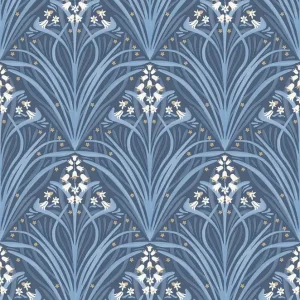 Jetzt Bestellen Blaue Blumentapete, Art Deco, M66101, Elegance, Ugepa