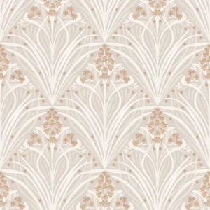 Billig Beige Blumentapete, Art Deco, M66107, Elegance, Ugepa