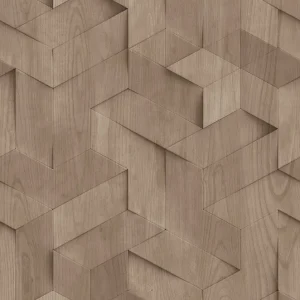 Kracherpreis 3D-Tapete in brauner Holzpaneel-Optik, M74408, Brut, Ugépa