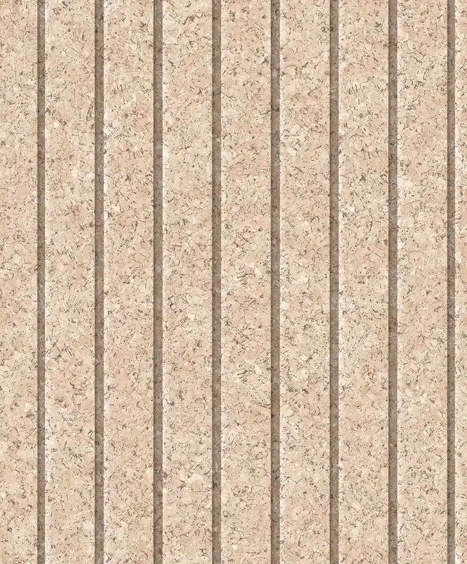 Aktuell Tapete in beiger Korkoptik mit Streifen, M75307, Brut, Ugépa