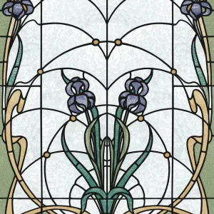 Schnäppchen Vliestapete, grün-beige Buntglas, M79306, Artifice, Ugépa