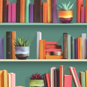 Preis Gesenkt Vliestapete, grün, Regal, Bücherregal, M79504, Artifice, Ugépa