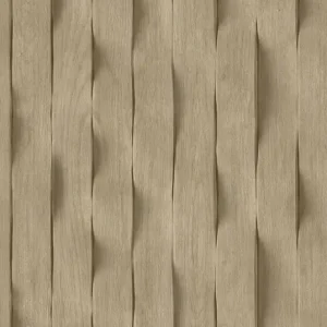 Aktuell 3D-Tapete in brauner Holzpaneel-Optik mit Lamellen, M75608, Brut, Ugépa