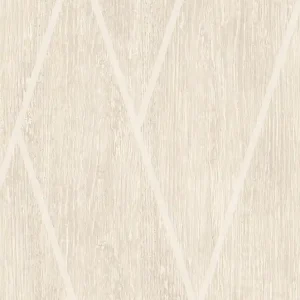 Echt Geometrische Tapete in Creme mit Holzstruktur, M75707, Brut, Ugépa