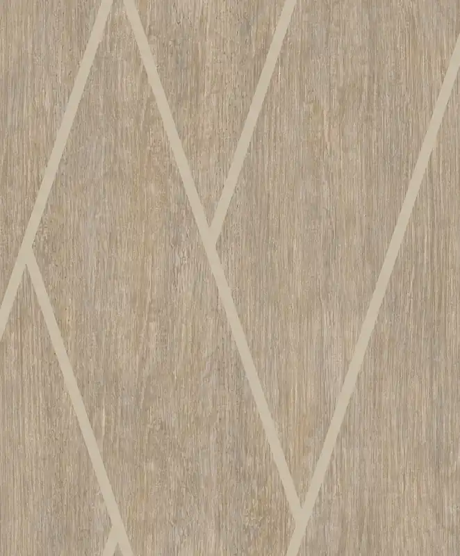 Markenware Geometrische Tapete in Braun mit Holzstruktur, M75708, Brut, Ugépa