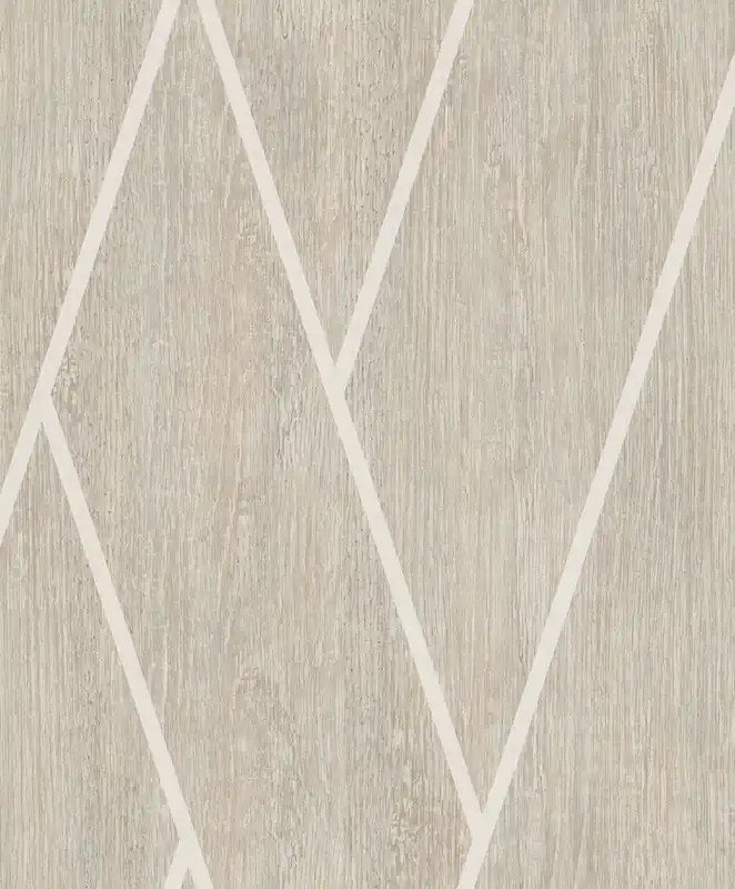 Begrenztes Angebot Geometrische Tapete in Beige mit Holzstruktur, M75717, Brut, Ugépa