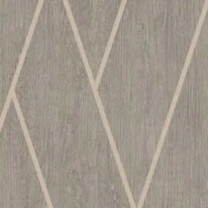 Geometrische Tapete in Grau-Braun mit Holzstruktur, M75718, Brut, Ugépa Markenprodukt