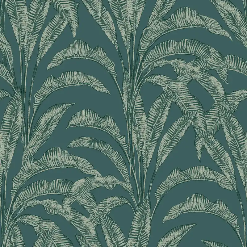 Schneller Versand Vliestapete, grün, Blätter, M61914, Nomade, Ugépa
