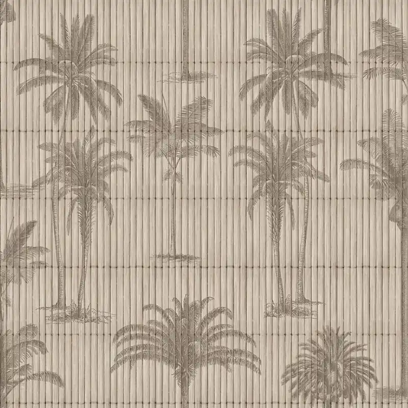 Tapete mit Palmenmotiv in graubeige, M68707, Nomade, Ugépa Super-Preis