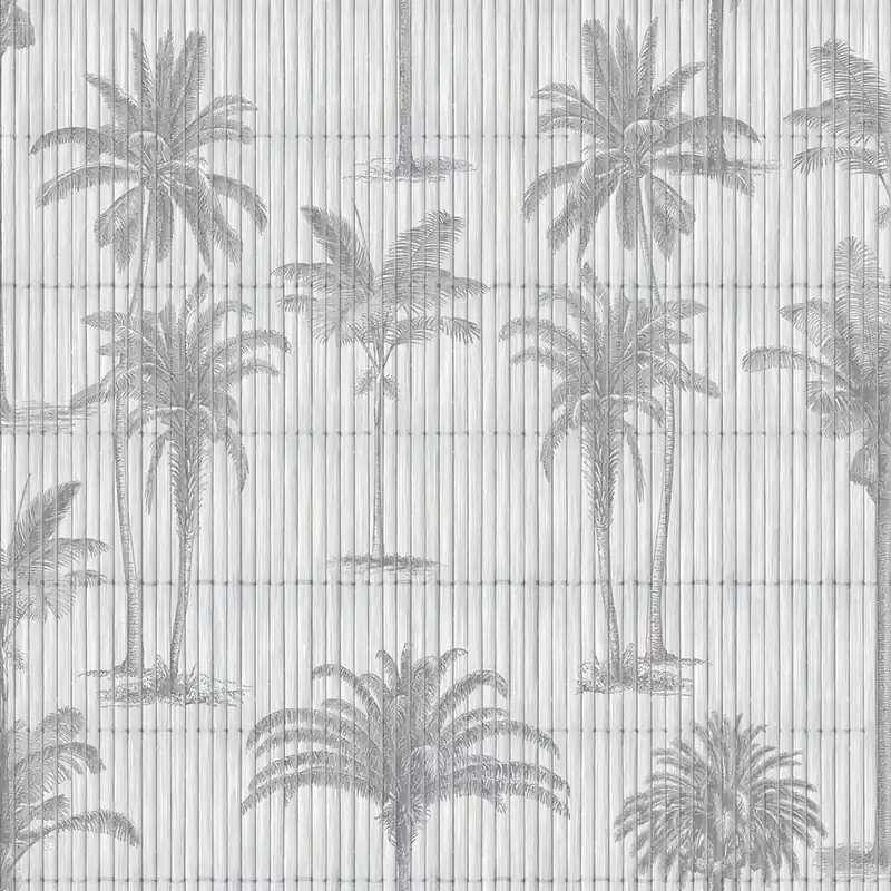 Expressversand Tapete mit Palmenmotiv in Grau, M68719, Nomade, Ugépa