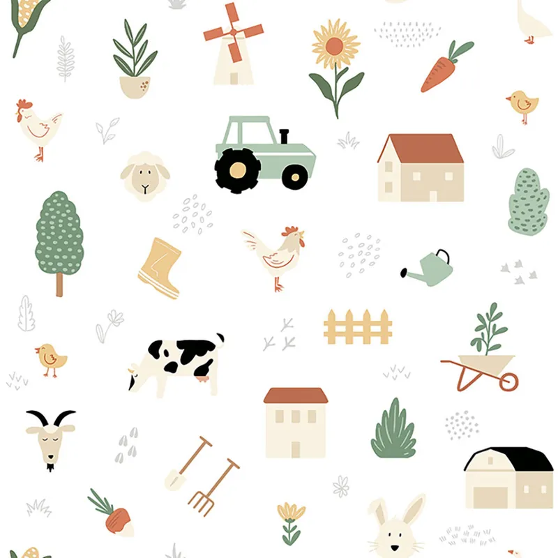 Kindertapete mit Garten- und Tiermotiven, Vliestapete M51507, My Kingdom, Ugépa Markenprodukt