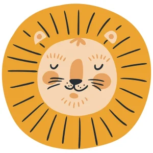 Vorgeklebte Kindertapete, Löwe, PLC033, Platinum Shapes, Decoprint Solange Der Vorrat Reicht