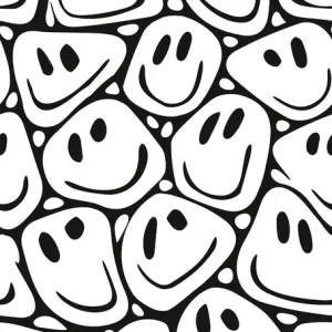 Neuheit Schwarz-weiße Fototapete, Smileys, ML3101 Mural Joung edition Grandeco