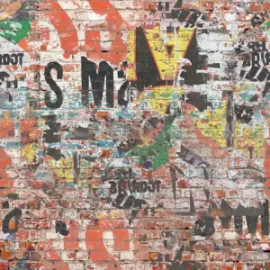 Fototapete, Graffiti auf einer Ziegelwand, ML3801, Mural Young Edition, Grandeco Direktkauf