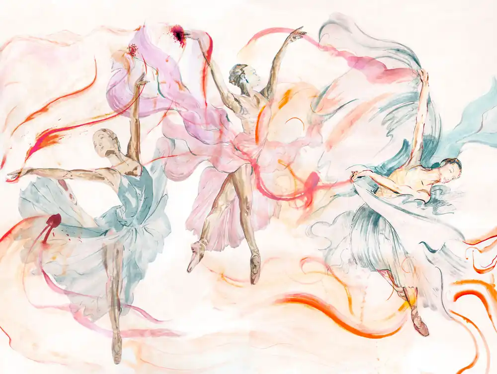 Sonderaktion Grafische Fototapete, Ballerinas, ML2201, Mural Young Edition, Grandeco
