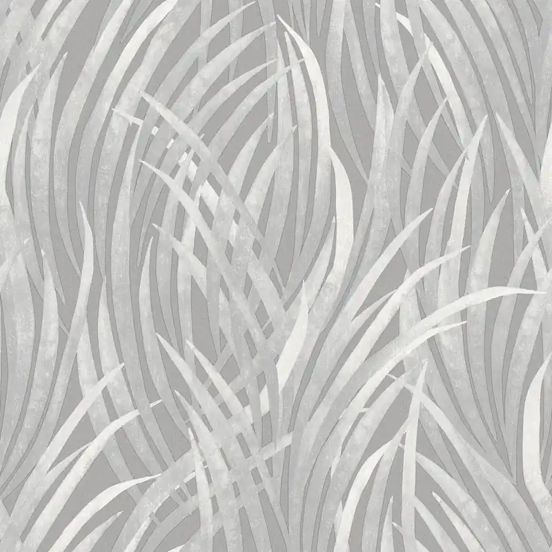 Graue Tapete, Grasblätter, M64509, Botanique, Ugepa Top-Seller