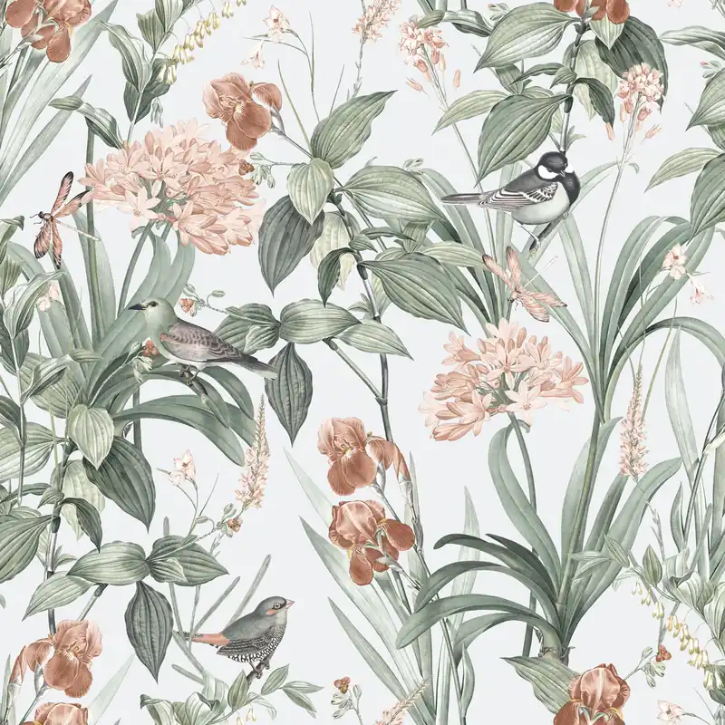 Echt Tapete mit Blumen und Vögeln, M64704 Botanique, Ugepa