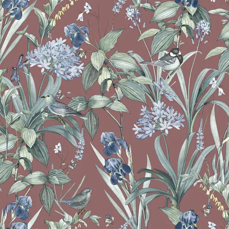 Tapete mit Blumen und Vögeln, M64710, Botanique, Ugepa Billig