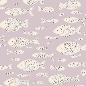 Top-Seller Lila Tapete mit Fischen 323002, Explore, Eijffinger