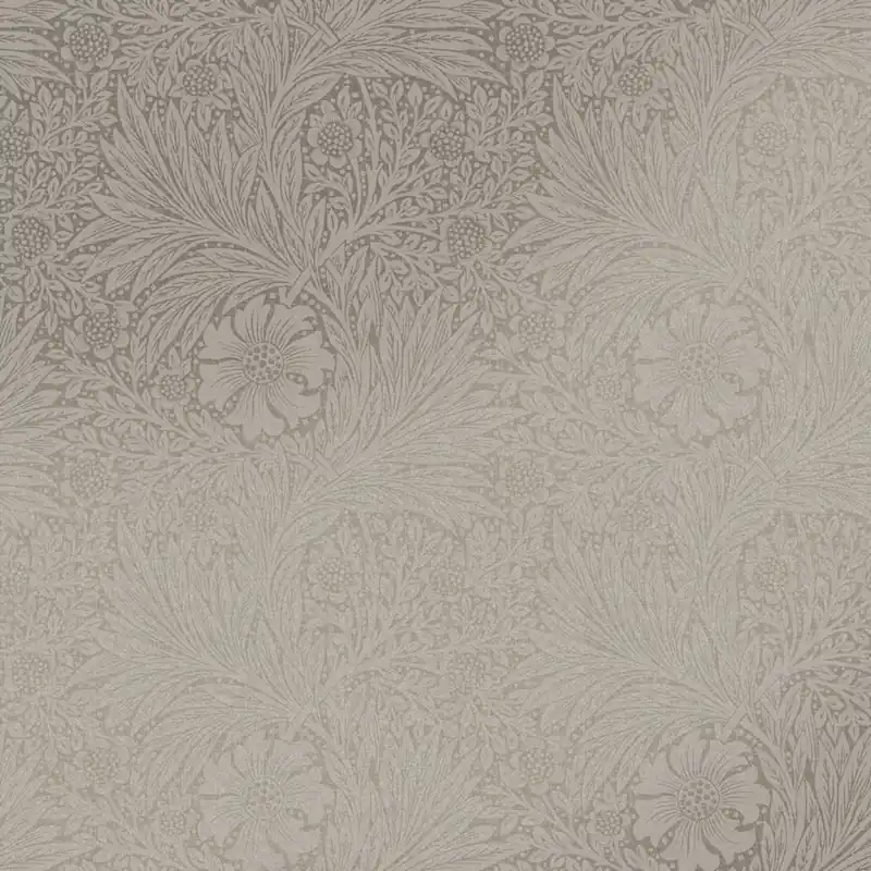 Vliestapete, graubeige, Blumen, Blätter, 124257, William Morris At Home Geprüft