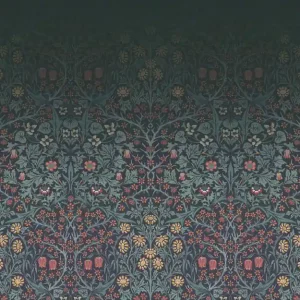 Vlies-Fototapete, blau, Blumen, Vögel, 125328, William Morris At Home Neue Ware