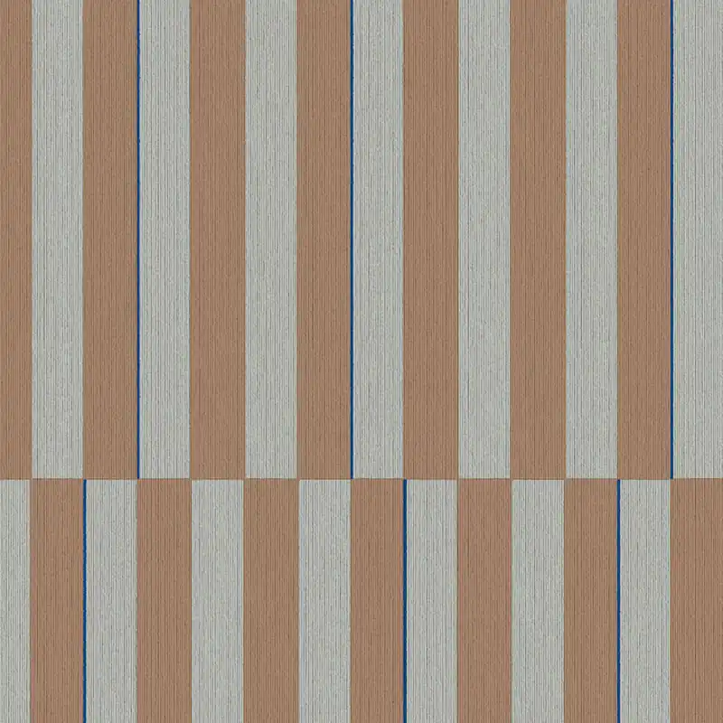 Blaubraun gestreifte Retro-Tapete, 333623, Revive, Eijffinger Neu