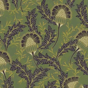 Vliestapete, grün, Blumen, 340216, Solange, Eijffinger Neue Kollektion