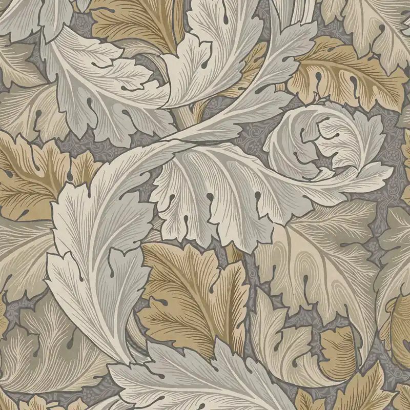 Top-Seller Vliestapete, graubeige, Blätter, 124226, William Morris At Home
