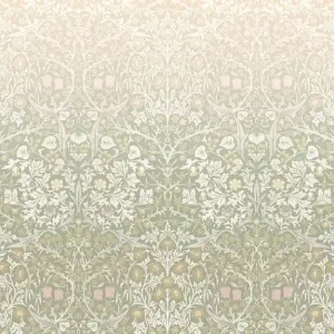 Vlies-Fototapete, grün-rosa, Blumen, Vögel, 125355, William Morris At Home Letzte Chance