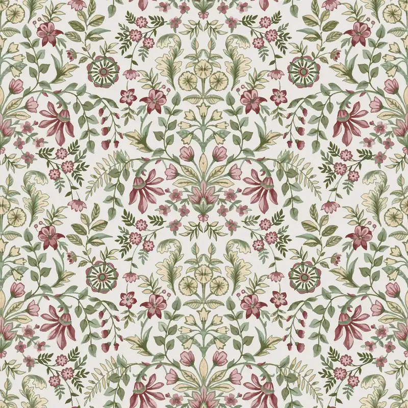 Weiße Tapete mit floralem Ornamentmuster, 12328, Fiori Country, Parato Angebot