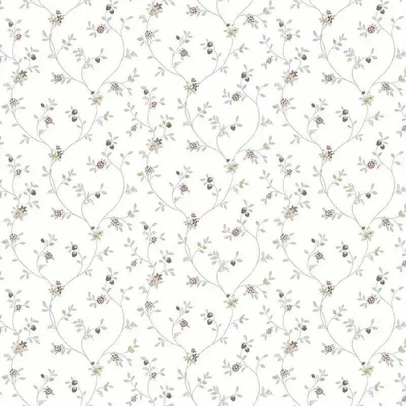 Weiße Blumentapete, 12331, Fiori Country, Parato Sale