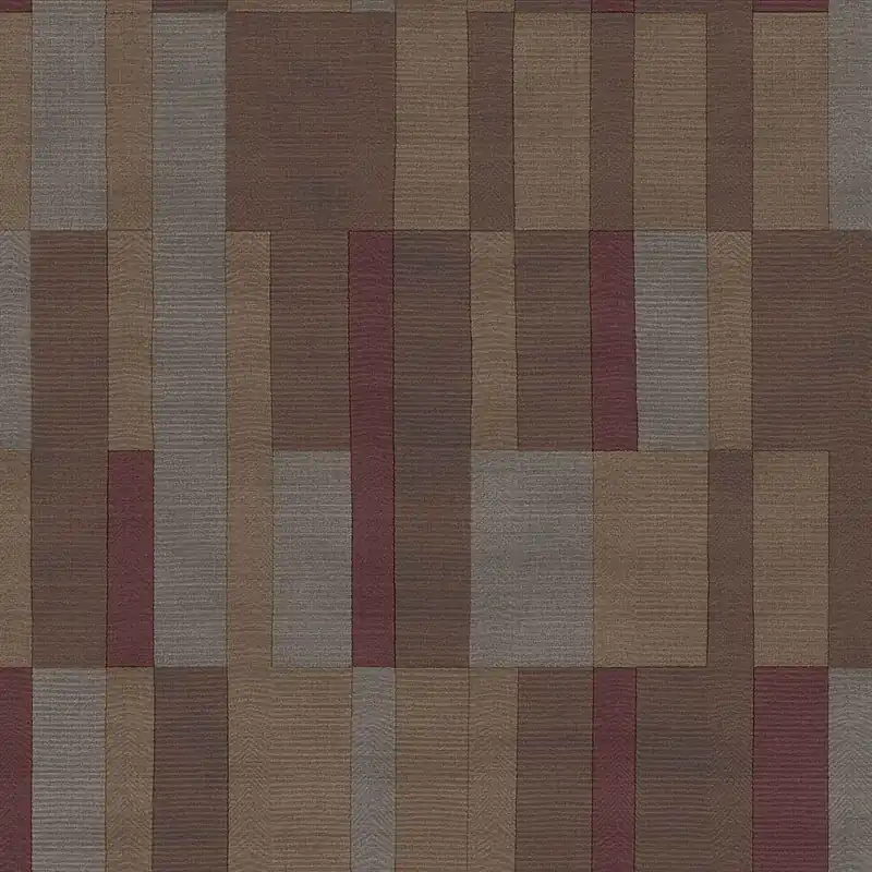 Neu Im Sortiment Braun-burgunderrote geometrische Tapete, 43838, Terra, Cristiana Masi by Parato