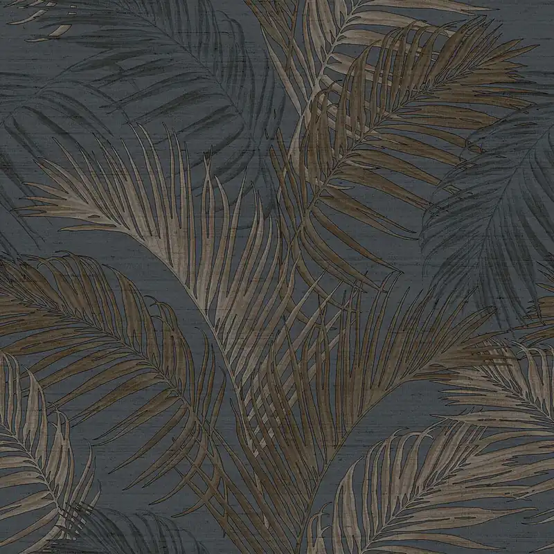 Direkt Vom Hersteller Blaue Luxustapete mit Palmblättern, 33316, Tradizioni, Cristiana Masi by Parato