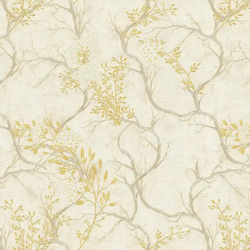 Cremefarbene Luxustapete, Zweige, Blüten 72961, Zen, Emiliana Parati Garantierte Lieferung