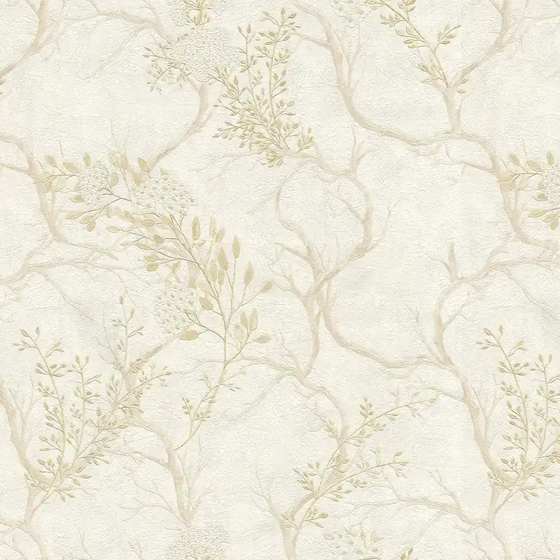 Cremefarbene Luxustapete, Zweige, Blüten 72957, Zen, Emiliana Parati Zertifiziert