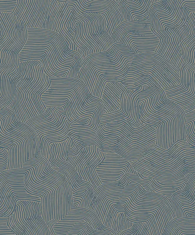 Sichere Zahlung Blaugoldene Tapete mit geometrischen Mustern, BA26092, Brazil, Decoprint