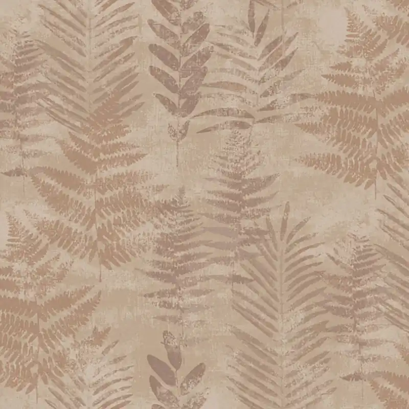 Begrenztes Angebot Terrakotta Vliestapete mit Blättern, RE25153, Reflect, Decoprint