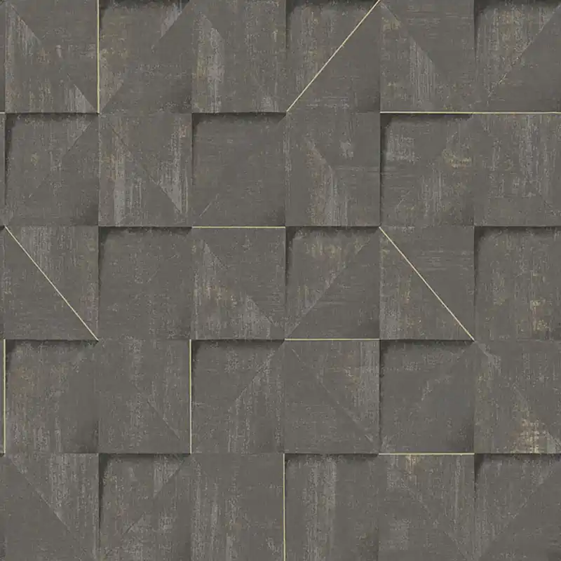 Braune geometrische 3D-Vliestapete, RE25173, Reflect, Decoprint Garantierte Lieferung