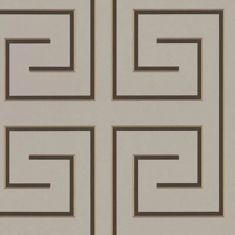 Must-Have Graubeige Luxustapete mit geometrischen Mustern Z76014, Vision, Zambaiti Parati