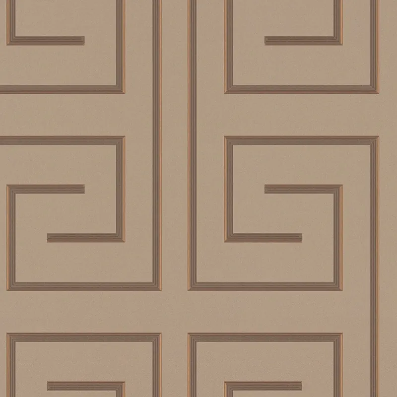 Braune Luxustapete mit geometrischen Mustern Z76038, Vision, Zambaiti Parati Sonderaktion