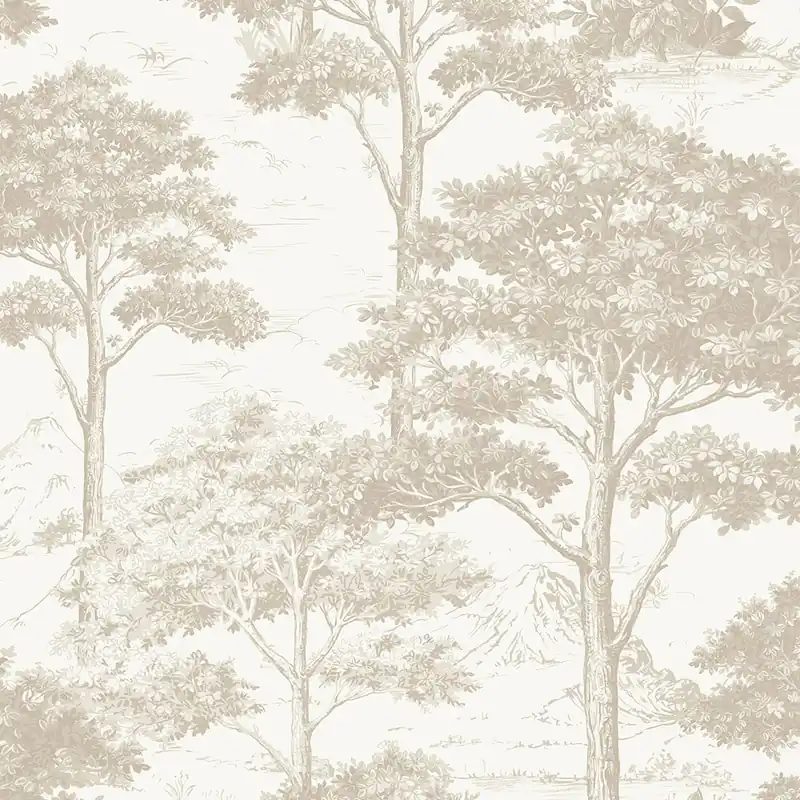 Neu Im Sortiment Beige Tapete, Wald, Bäume MN3003, Maison, Grandeco