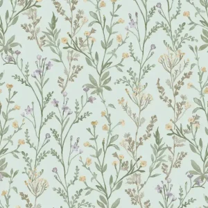 Vliestapete, türkis, Blumen, PH3206, Perfect Harmony, Grandeco Bestseller