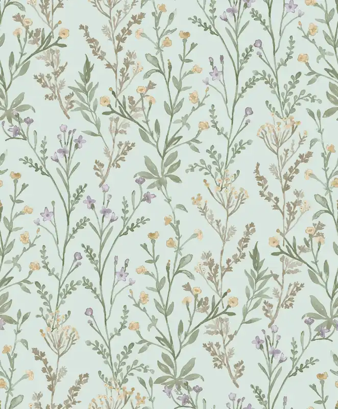 Vliestapete, türkis, Blumen, PH3206, Perfect Harmony, Grandeco Bestseller